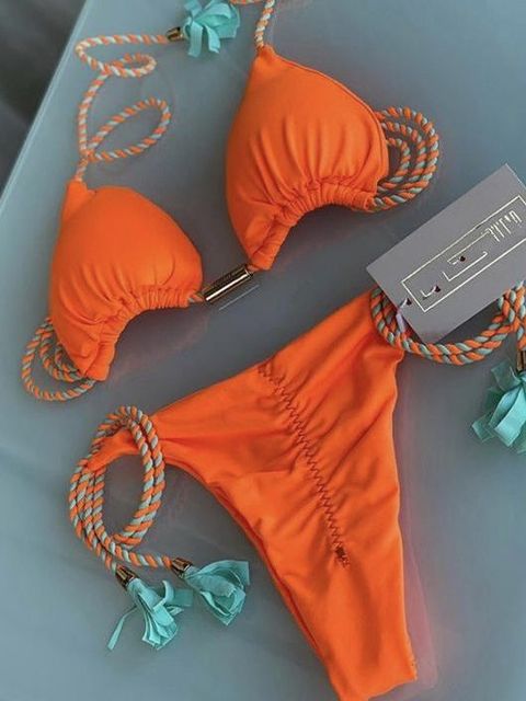 Cheeky-Swimwear.com | Halelani 2-Piece Bikini - New COLORS S / Sea Foam / Orange Cheeky-Swimwear.com | Halelani 2-Piece Bikini - New COLORS S / Sea Foam / Orange