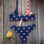 American Flag Scoop Neck Bikini - 3 Styles